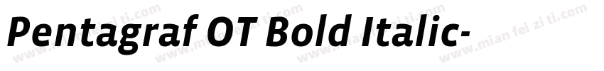 Pentagraf OT Bold Italic字体转换